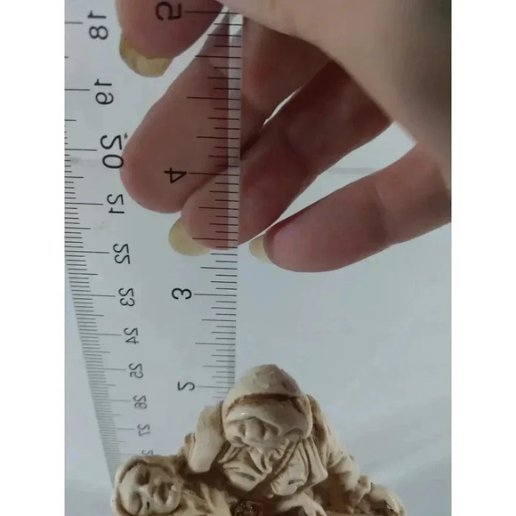 Marble Dust Pieta Jesus Mary Sculpture Italy 3x3 - Picture 5 of 9